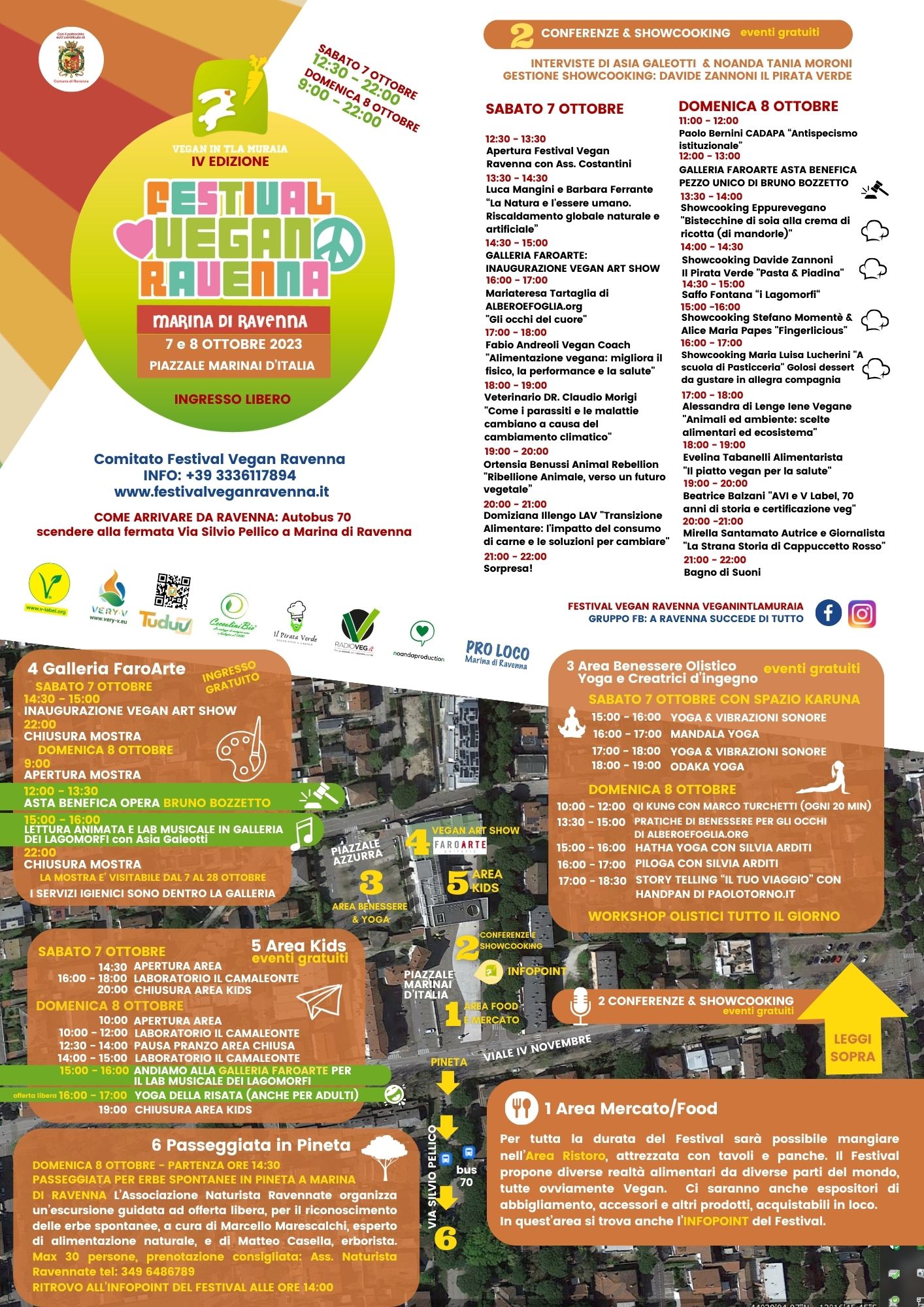 Poster del festival con tutta l'agenda delle varie aree